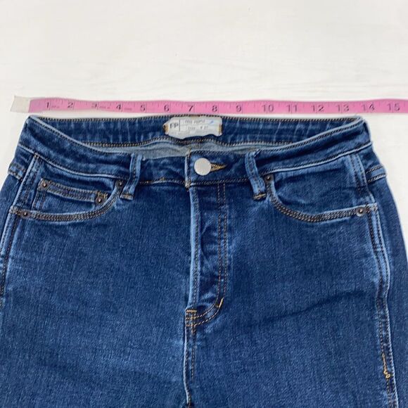 Free People Medium Rise Button Fly Medium Wash Skinny Jeans Size 27 - Picture 7 of 14
